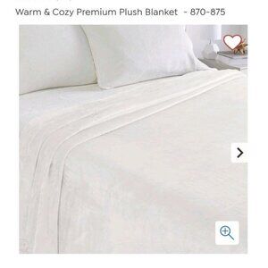 Premium Plush Blanket White Size Twin 72x92in Brand New